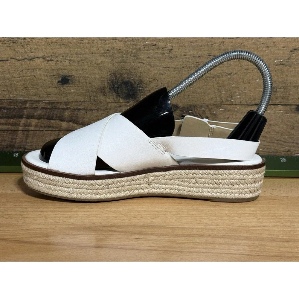 🔥🔥🔥MK White Leather Slingback Sandals Size 37.5 US 7.5